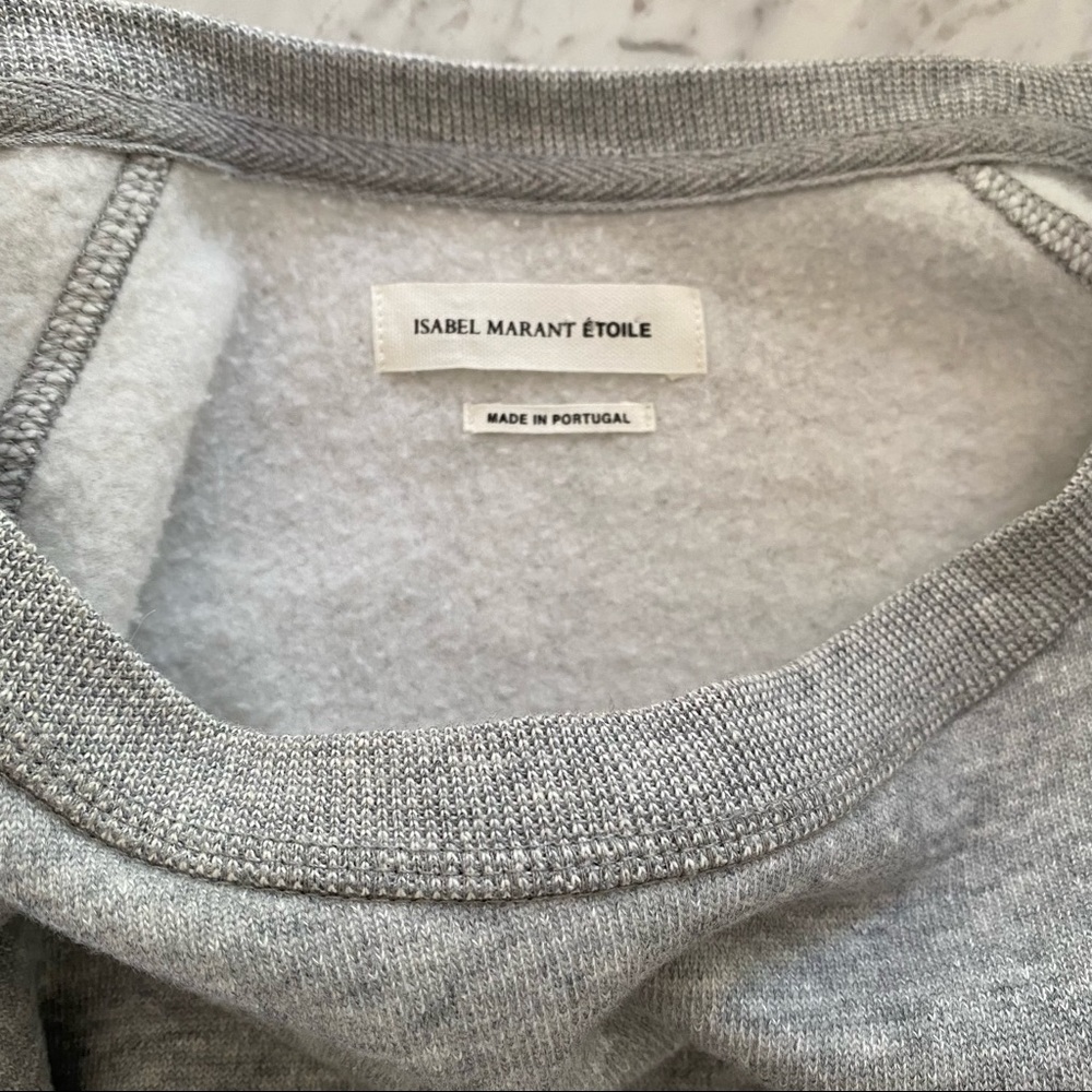 NEW isabel marant etoile heather grey Belden sweatshirt - Picture 9 of 10